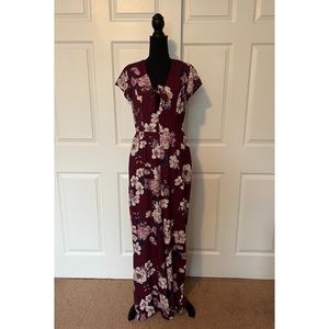 Anthropologie jumpsuit- Yumi Kim Saturday Night cut-out wide leg floral, M- NWT